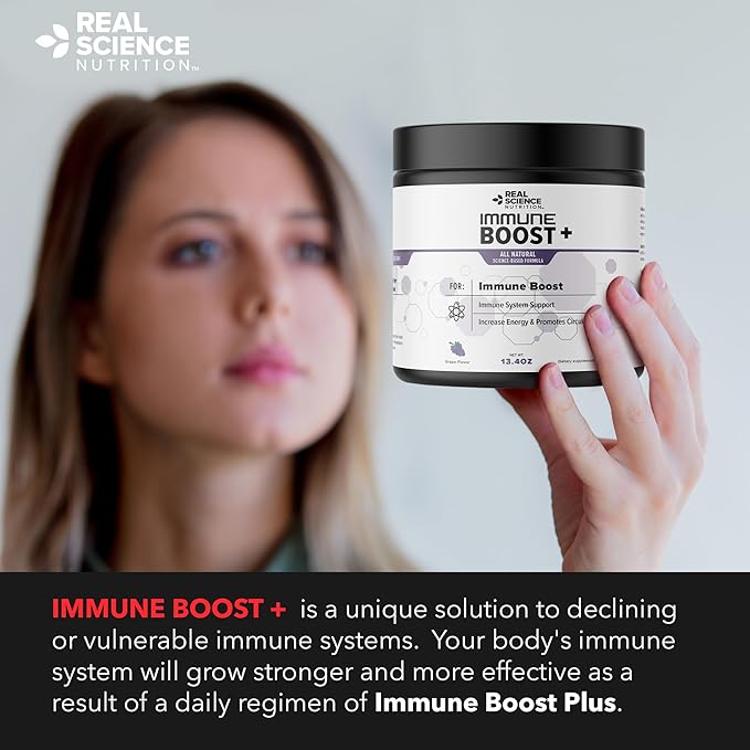 Immune Boost Plus | Natural Immunity Formula, Boost Immune System Health and Wellness, More Powerful Than Elderberry, Zinc, Echinacea - in a Fast Acting Powder