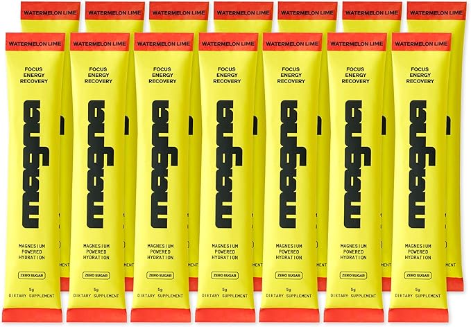 MAGNA Electrolytes Powder Drink Mix Bundle – Tea Lemonade & Watermelon Lime Flavors, 42 Servings | Hydration, Energy & Focus Support with Magnesium L-Threonate, Sodium, Potassium, Vitamin D, B6 & B12