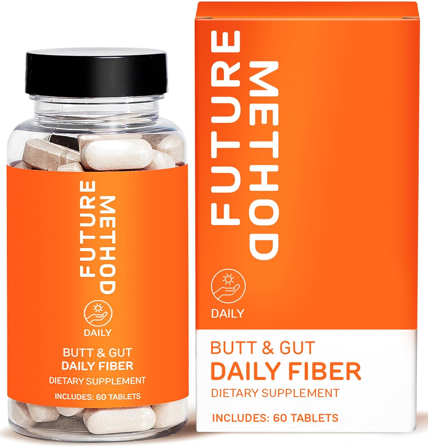 FUTURE METHOD Fiber Supplement, Acacia and Psyllium Husk Fiber Pills for Digestion (60ct)
