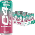 C4 Smart Energy Drink - Sugar Free Performance Fuel & Nootropic Brain Booster, Coffee Substitute or Alternative | Watermelon Burst 12 Oz - 24 Pack