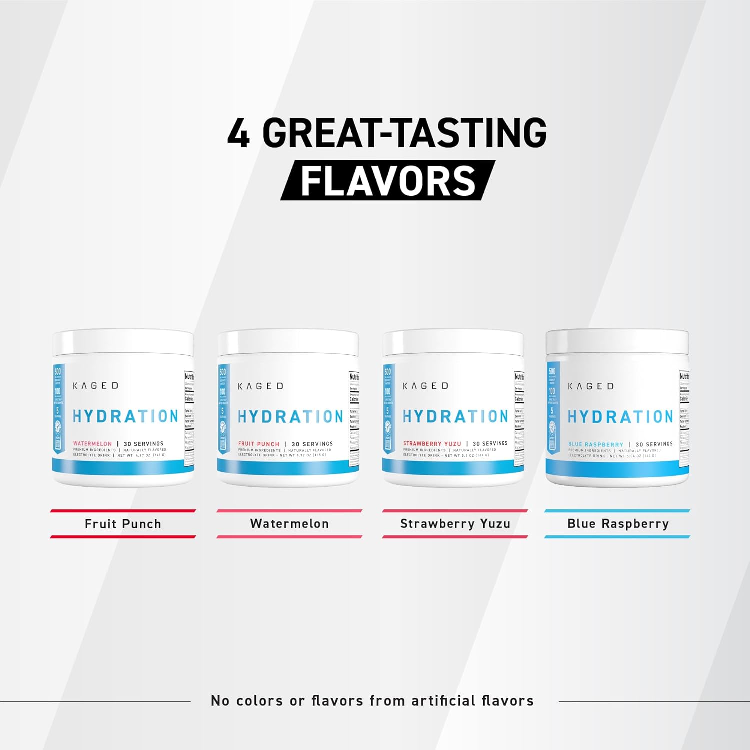 Kaged Hydration Electrolytes Powder | Watermelon | Hydra-Charge Sports Drink Mix | Pre, Post, Intra Workout | Low Carb, Vegan, Gluten Free | Supplements for Men & Women | 30 Servings