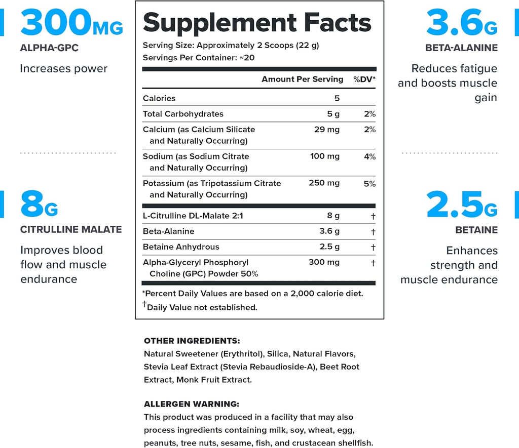LEGION Pulse Pre Workout Supplement - All Natural Nitric Oxide Preworkout Drink to Boost Energy, Creatine Free, Naturally Sweetened, Beta Alanine, Citrulline, Alpha GPC (Caffeine Free Sour Candy)