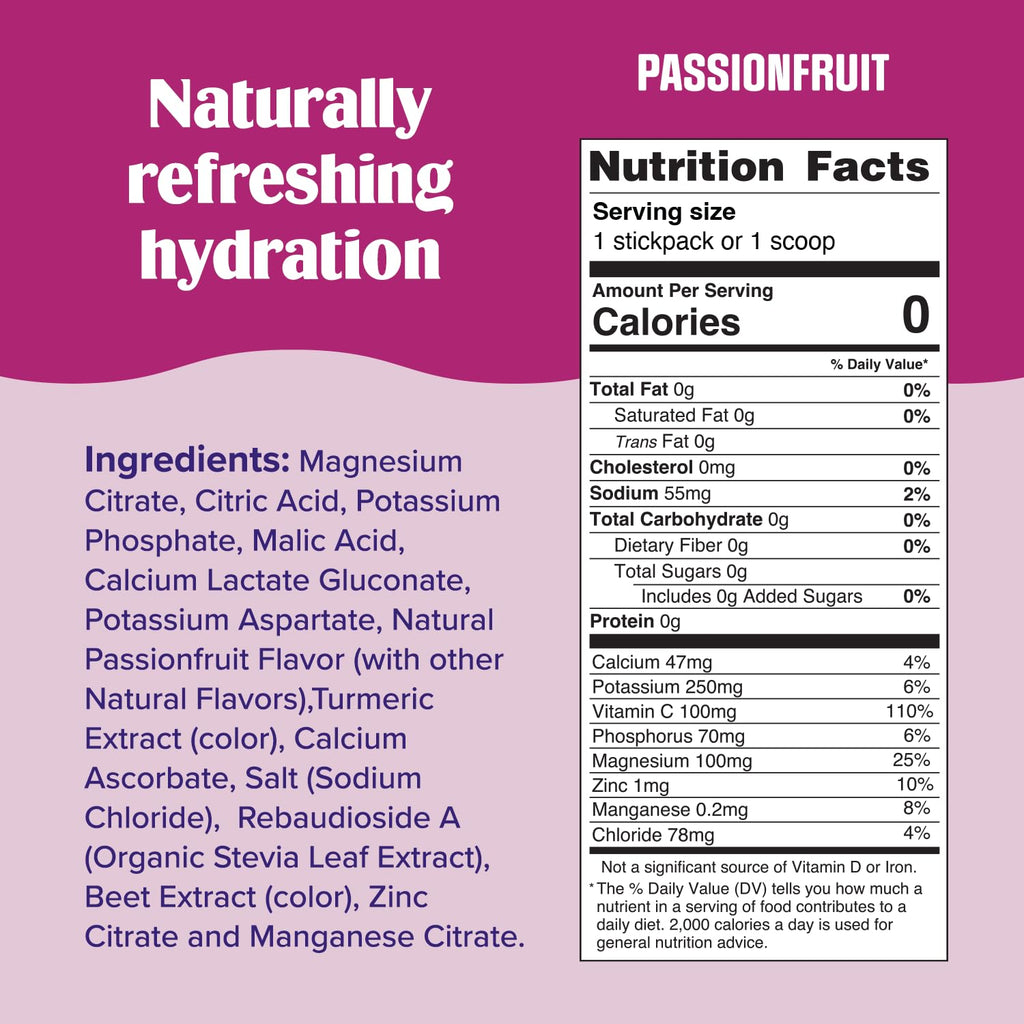 Ultima Replenisher Daily Electrolyte Powder Drink Mix – Sugar Free – Passionfruit, 90 Servings – Hydration Powder with 6 Key Electrolytes and Trace Minerals – Keto Friendly, Non-GMO