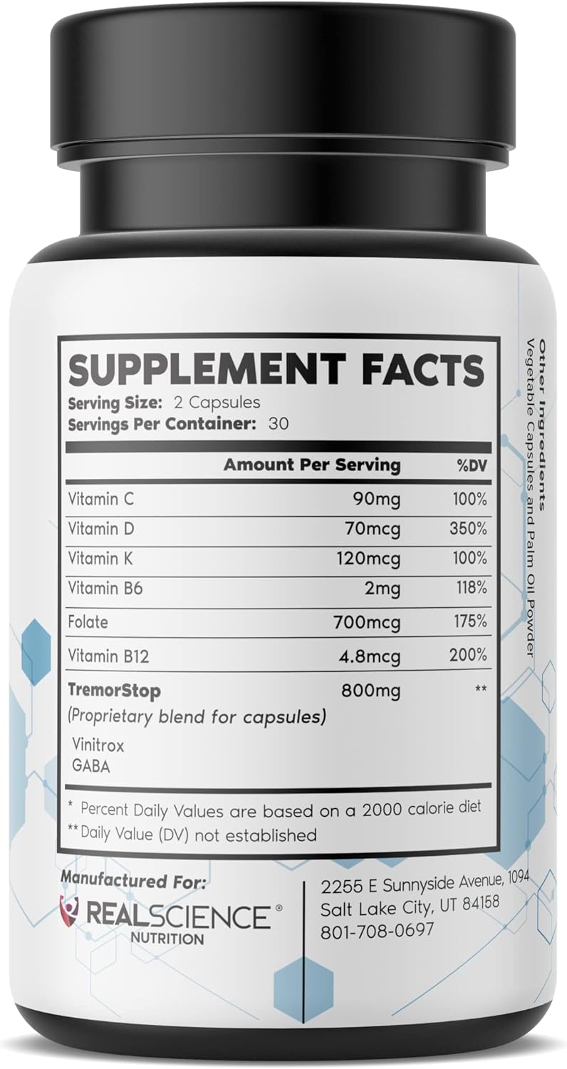 Tremor Miracle Capsules - Essential Tremor Herbal Capsule Supplement for Hands, Legs, Feet, Head Tremors
