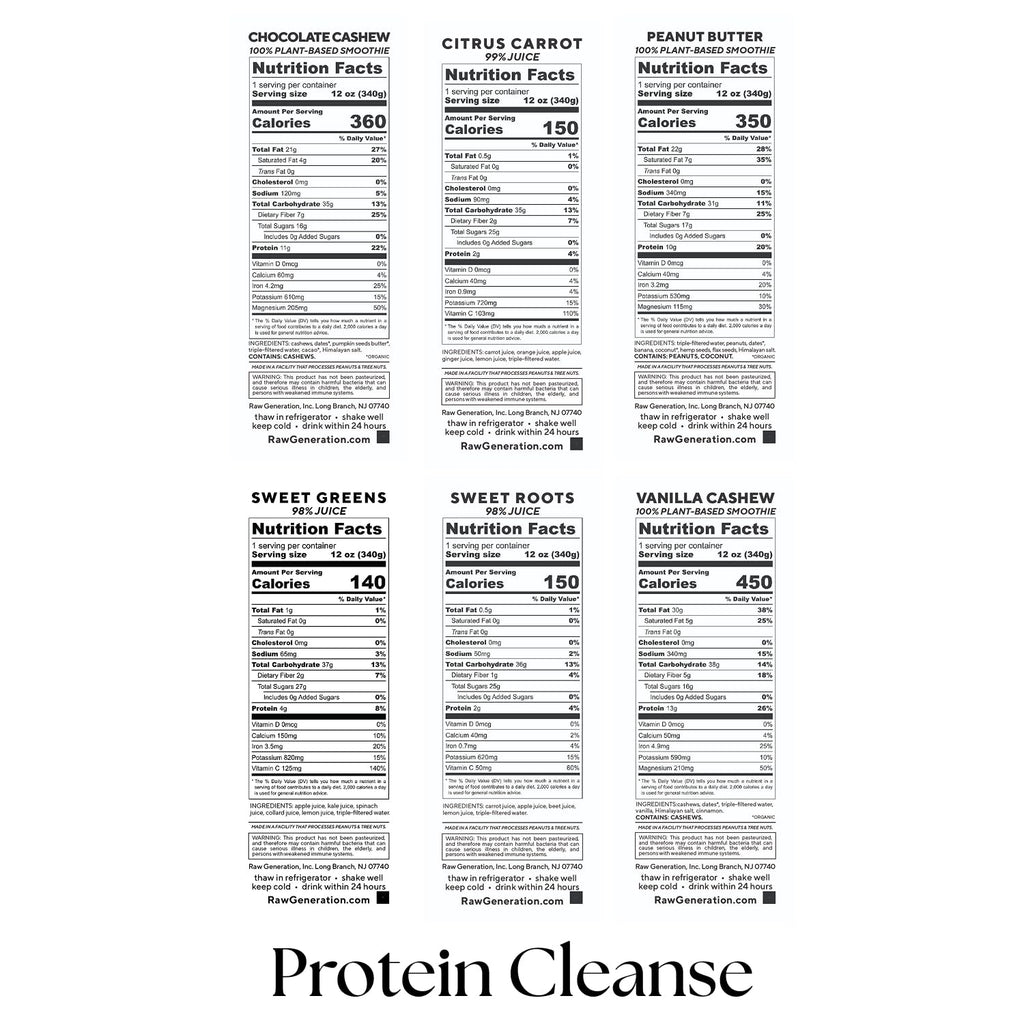Raw Generation 7-Day Protein Cleanse – High Protein Juice Cleanse with Dairy and Soy-Free Protein Smoothies/Gets Results Quickly While Energizing Your Workouts/Jumpstart a Healthier Diet