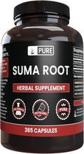 PURE ORIGINAL INGREDIENTS Suma Root (365 Capsule), No Magnesium or Rice Fillers, Always Pure, Lab Verified