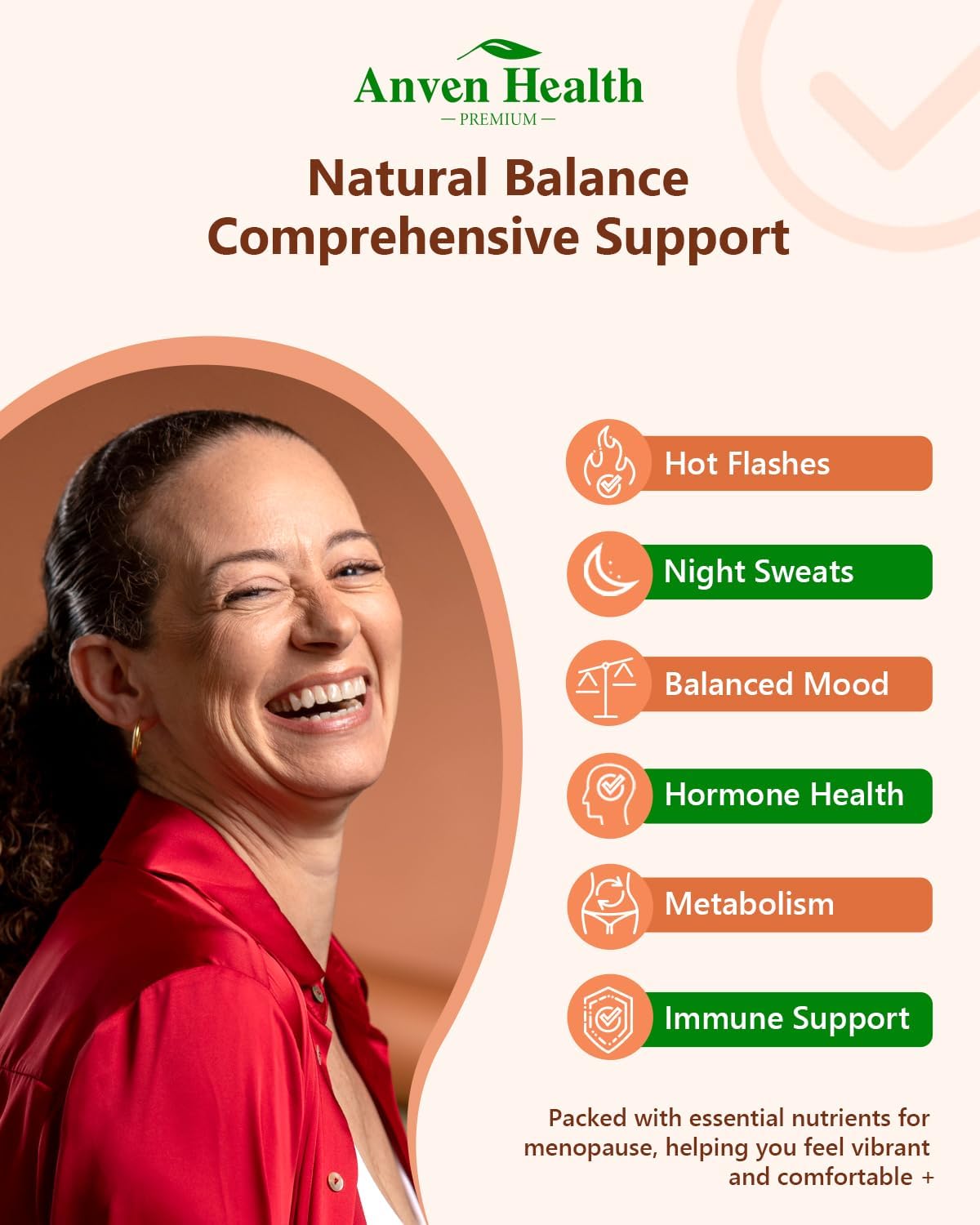 Menopause Supplements for Women,Vitamin D3 & B6, Menopause Probiotics Relief,Supports Hot Flashes, Night Sweats, Bloating & Gut Health with Herbs, Collagen Peptides | 90 Veggie Caps