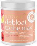 Boobie Debloat to The Max | Rapid Debloating for Women & Men | L-Glutamine and Marshmallow Root for Gut Health | Lemon Hibiscus Flavor, 60 Servings
