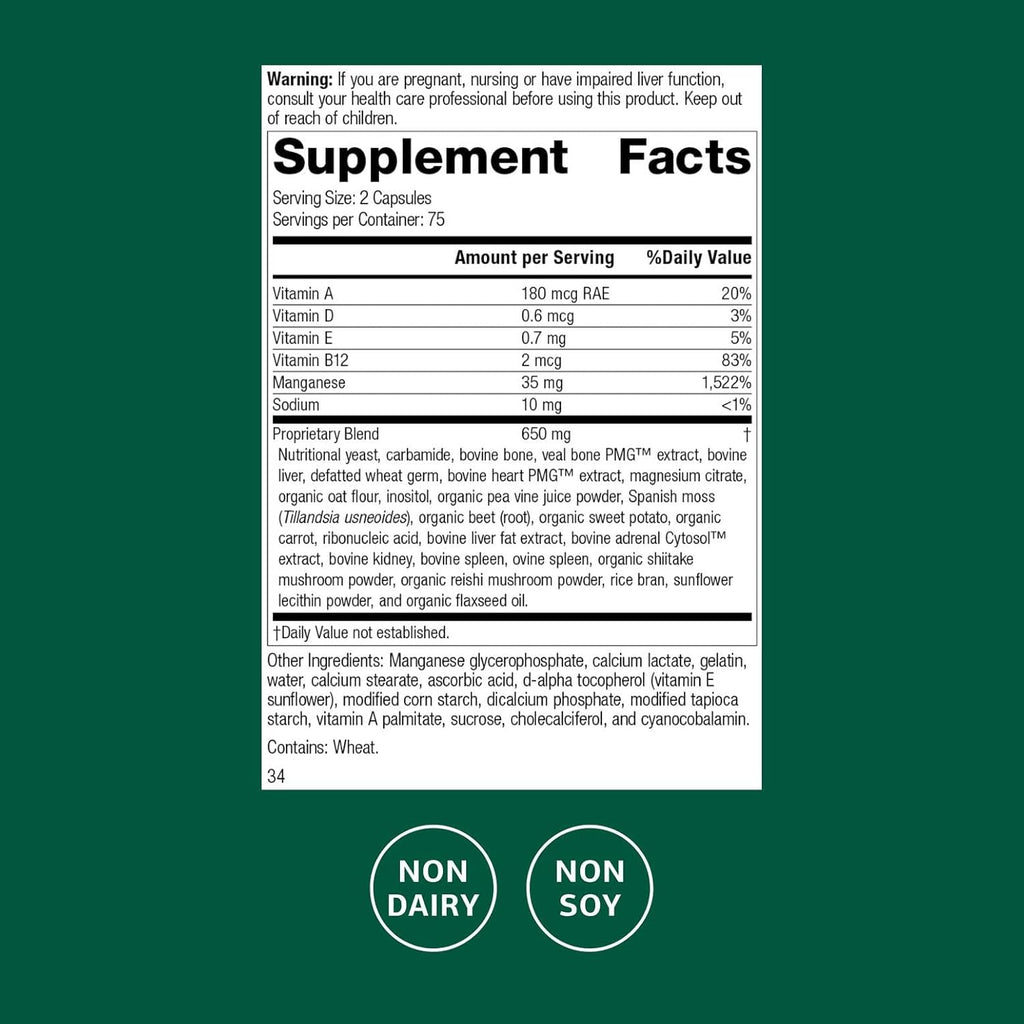 Standard Process Ligaplex II - Joint & Bone Support - Manganese Supplement with Vitamin B12, A & D - Skeletal System & Joint Support Supplement - 150 Capsules