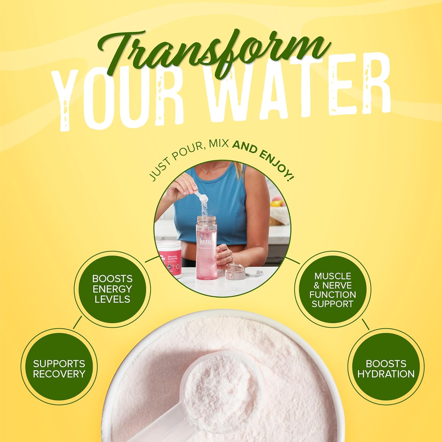 JUNP Electrolytes Powder No Sugar No Carbs – Lemonade Keto Electrolyte Drink Mix - Potassium & Salt Hydration Powder Electrolytes - Zero Calorie Sugar Free Electrolyte Powder, Kosher, 90 Servings