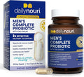 Daily Nouri Men’s Complete Probiotic | Supports Digestion, Immunity, Colon Health, Cardiovascular Function, Cholesterol | 5 Clinically Studied Strains + Selenium & Omega