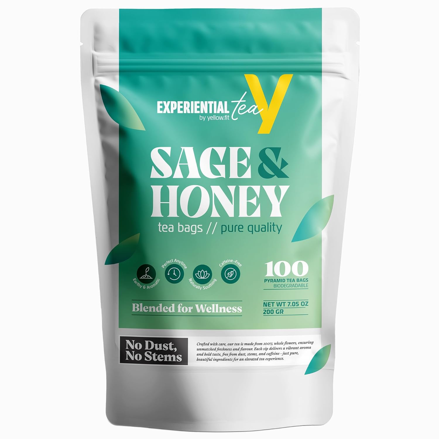 SAGE & HONEY, 100 Loose Leaf Tea Bags THE SIGNATURE OF ALBANIAN HERBS