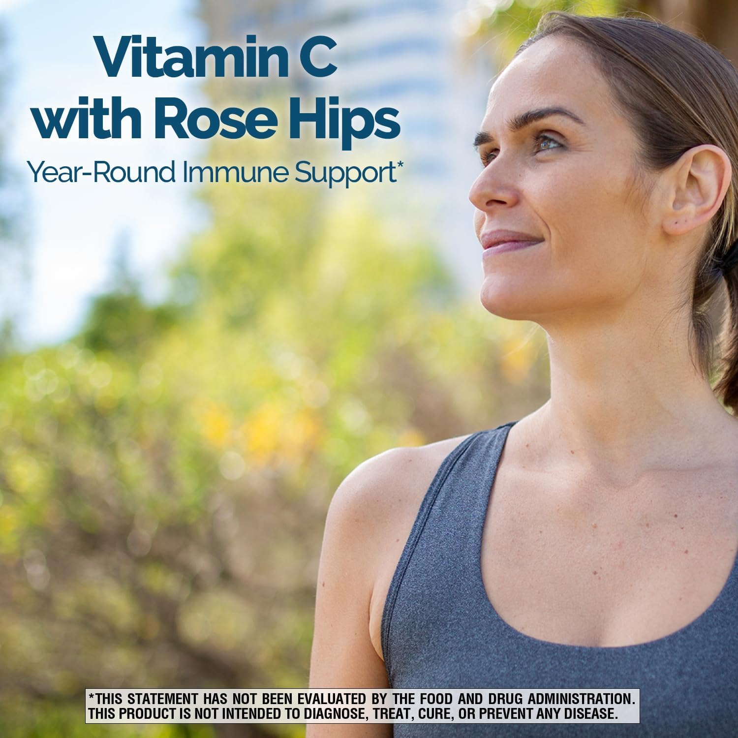 Nature's Wonder Vitamin C 1000 mg with Rose Hips Tablets for Immune Health, 250 Servings, 250 count