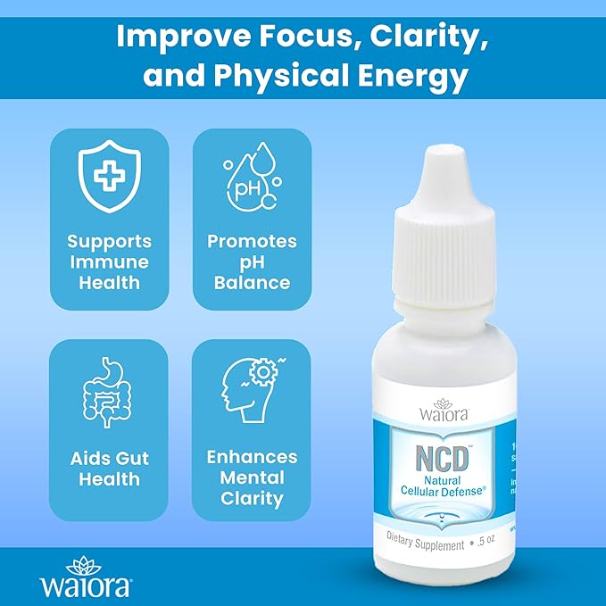 Natural Cellular Defense (NCD) Liquid Supplement, Advanced Mineral & Botanical Formula, Daily Immune & Cellular Wellness, Easy Absorption Drops, pH Balance, Cleansing (One .5 oz Bottle, 90 serv.)
