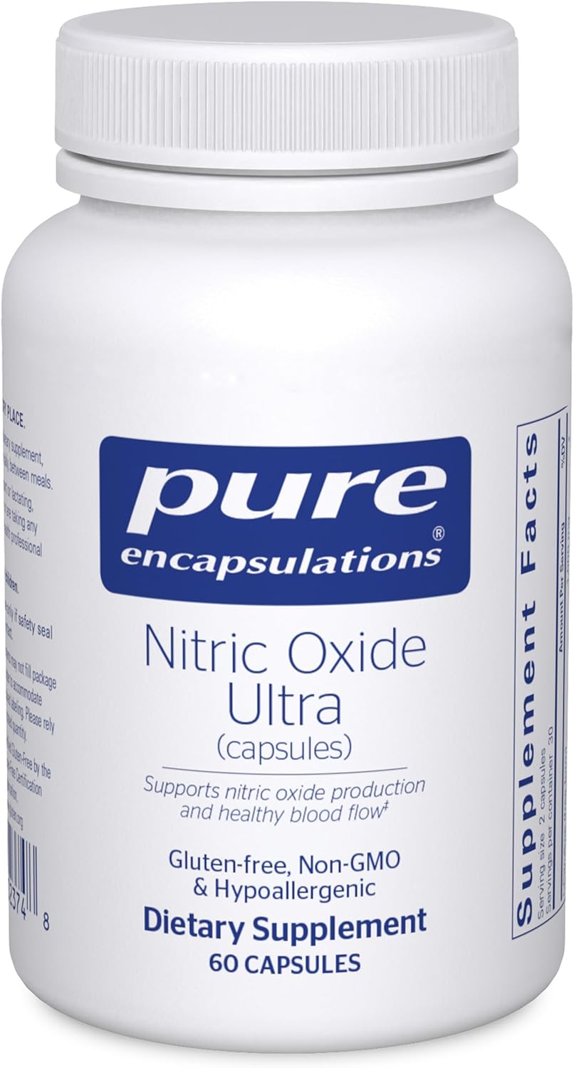Pure Encapsulations Nitric Oxide Ultra (Capsules) - Supplement Supports Nitric Oxide Production, Healthy Blood Flow & Vascular Health - with L-Citrulline & CranLoad Cranberry Extract - 60 Capsules