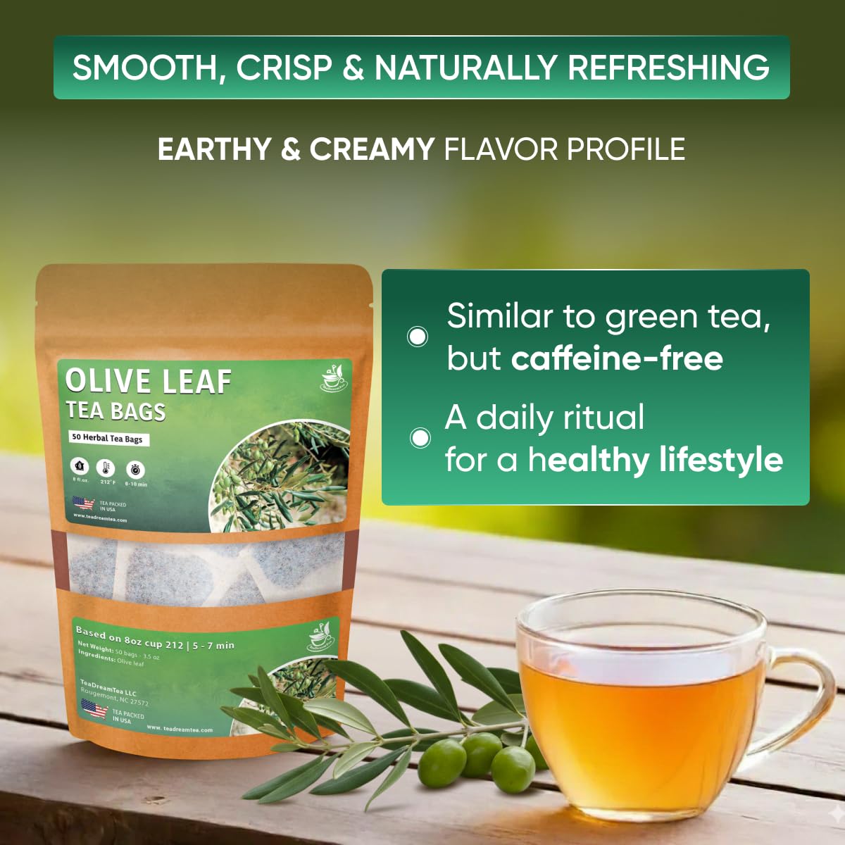 Lemongrass Tea Bags - 50 Bags (Premium Natural Pure Leaf Tea - 50 Count) Gluten-Free and Caffeine-Free Herbal tea for Relaxation, Wallness, Immune Support with Smooth Taste