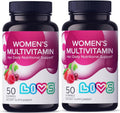 Women's Multivitamins Gummy Vitamin - Multivitamin for Women, Gummy Vitamins, All-Natural, Gluten-Free, Non-GMO, Womens Vitamins Gummies - Strawberry, Cherry, & Raspberry Flavored, 100 Count