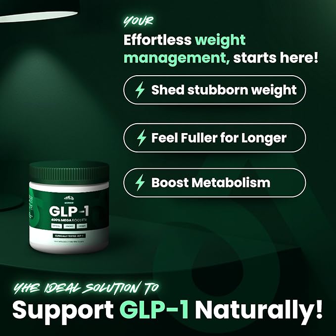 Ultimate GLP-1 Supplement for Men and Women, Akkermansia Probiotic - Natural GLP1 Supplements | 120 Tablets, 4 Months Supply