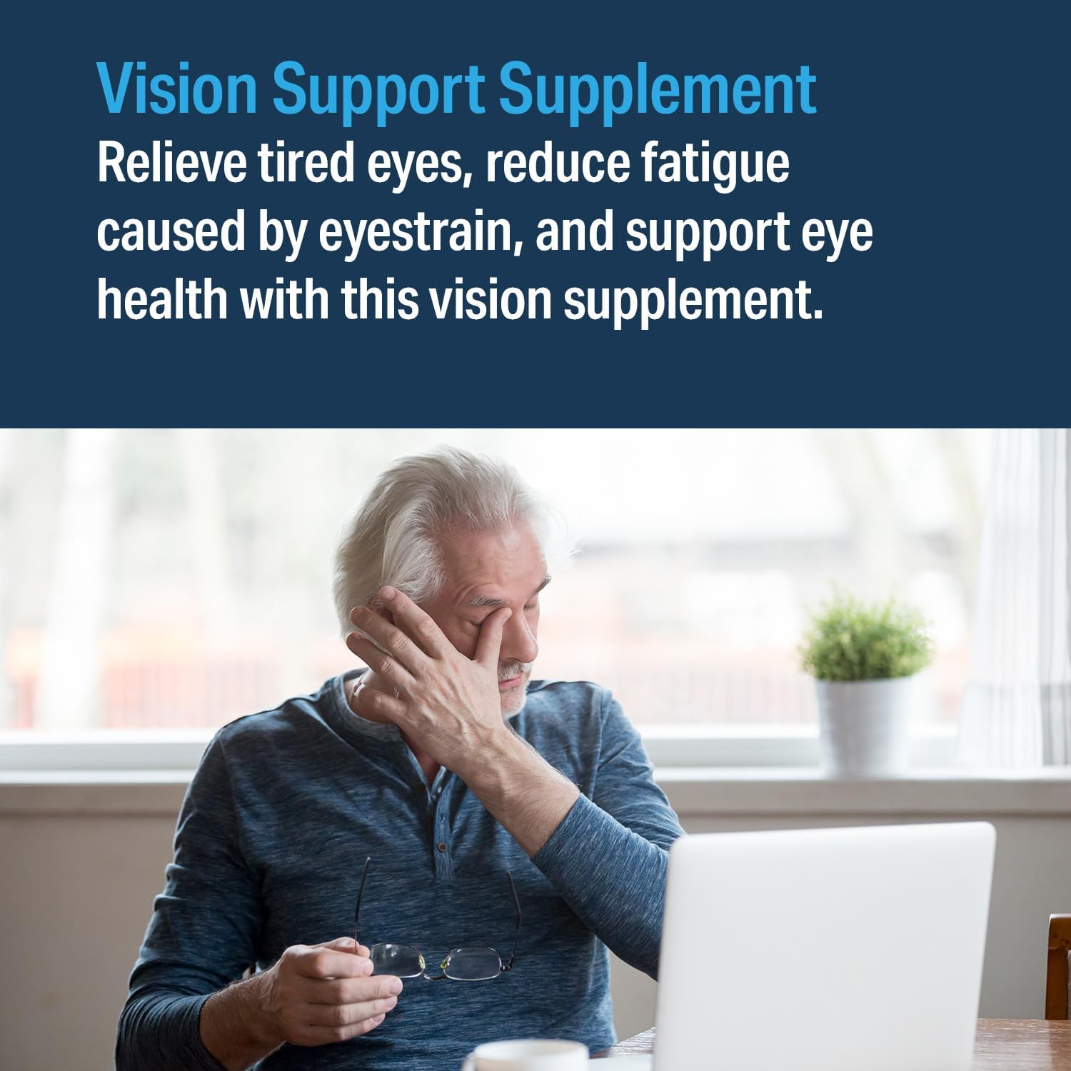 – Advanced Vision Formula Supplement, Healthy Vision, Eye Function Support, Eye Vitamins, Lutein, Zeaxanthin, Vitamin A, C, Zinc, Gluten Free, Dairy Free, Vegan (60 Tablets)