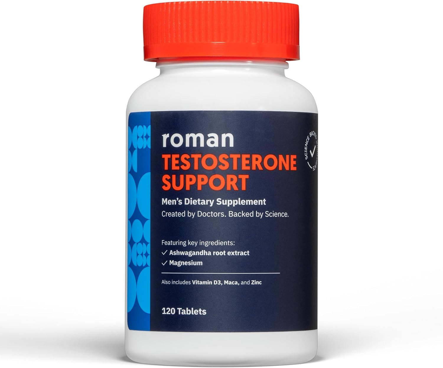 Ro Testosterone Support | Daily Nutritional Supplement with Ashwagandha & Magnesium | (120 Tablets)