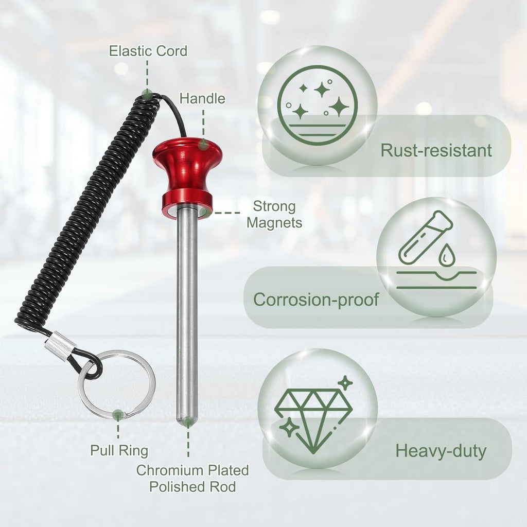 Weight Stack Pin, Weight Gym Pin Strength Training Equipment Replacement with Pull Rope for Home Gym Club