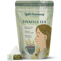 Quiet Harmony Tinnitus Relief Tea – Serenity Soundscape Blend | Ultra Premium Functional Herbal Tea for Ear Health & Nervous System Support | Rooibos, Ginkgo, Lemon Balm | 20 Pyramid Bags | Caffeine-Free