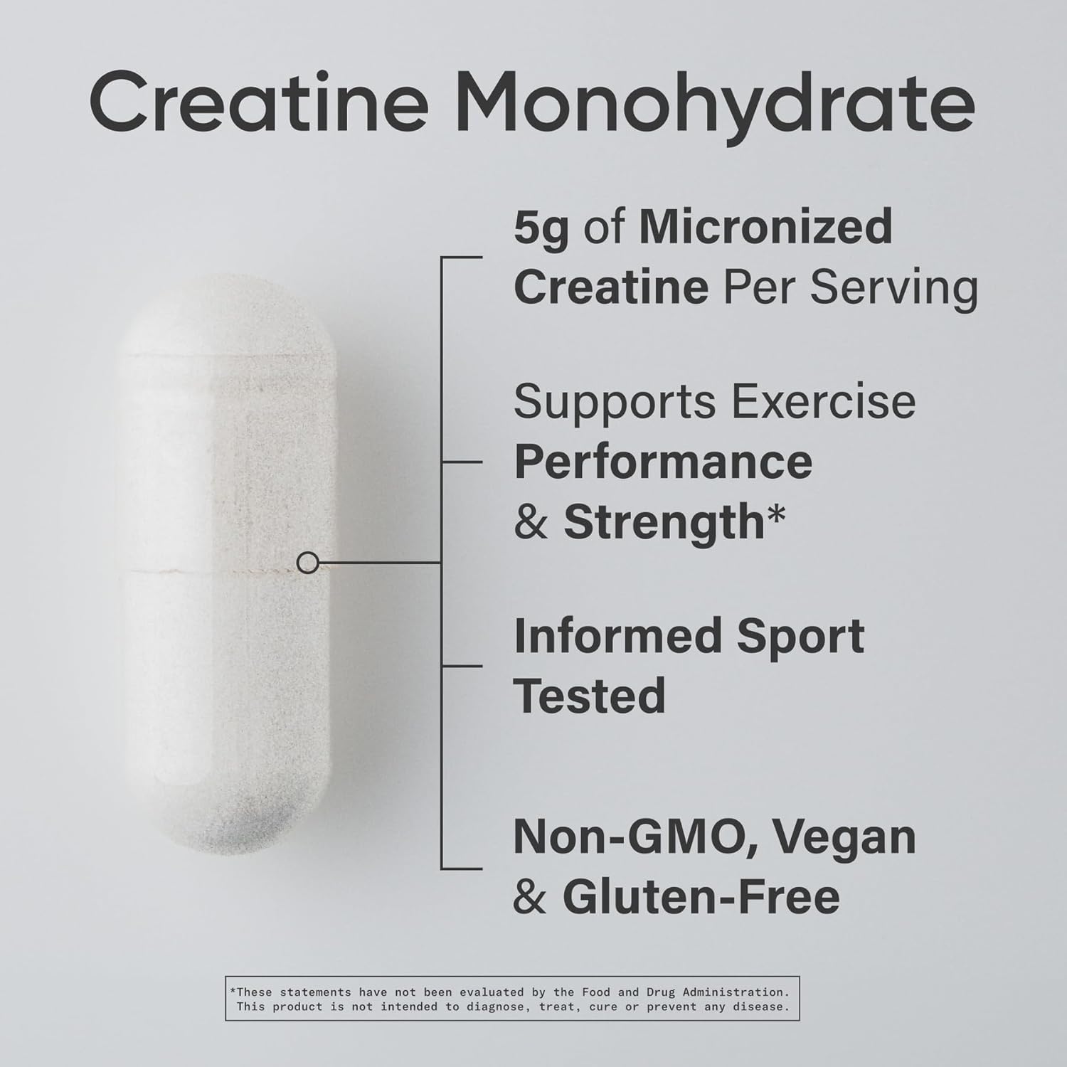 Sports Research® Creatine Monohydrate Capsules - May Support Workout Recovery, Lean Muscle gain, Performance and Strength* - Non-GMO, Vegan Certified - 5g per Servings - 30 Servings