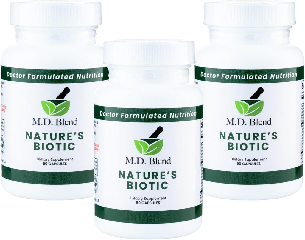 Nature’s Biotic - Expert Formulated Supplement - Immune Functions & System Wellness - Key Vitamins & Minerals - Powerful Berberine, Oregano, Garlic, Magnesium, Zinc - 90 Capsules (3 Pack)