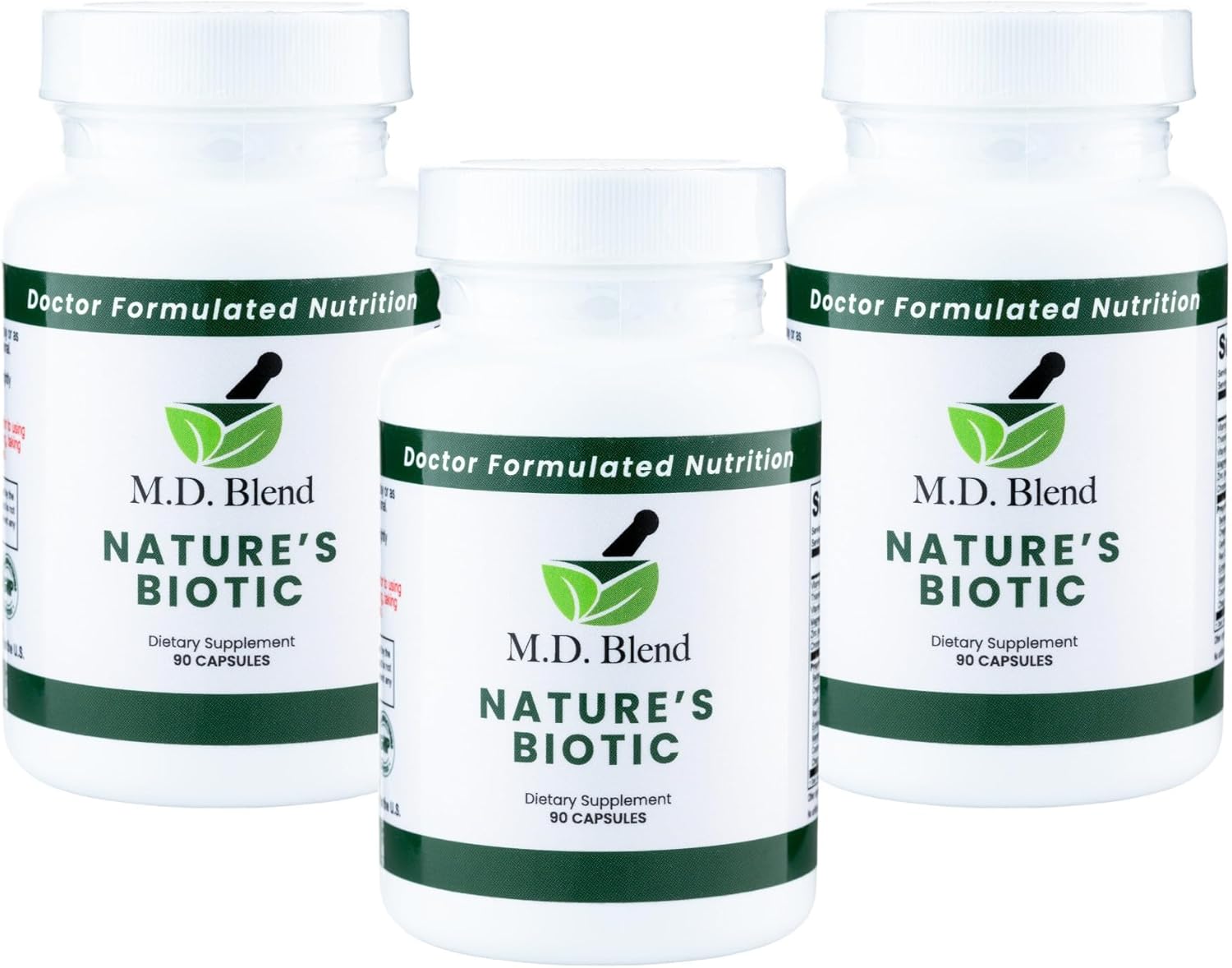 Nature’s Biotic - Expert Formulated Supplement - Immune Functions & System Wellness - Key Vitamins & Minerals - Powerful Berberine, Oregano, Garlic, Magnesium, Zinc - 90 Capsules (3 Pack)