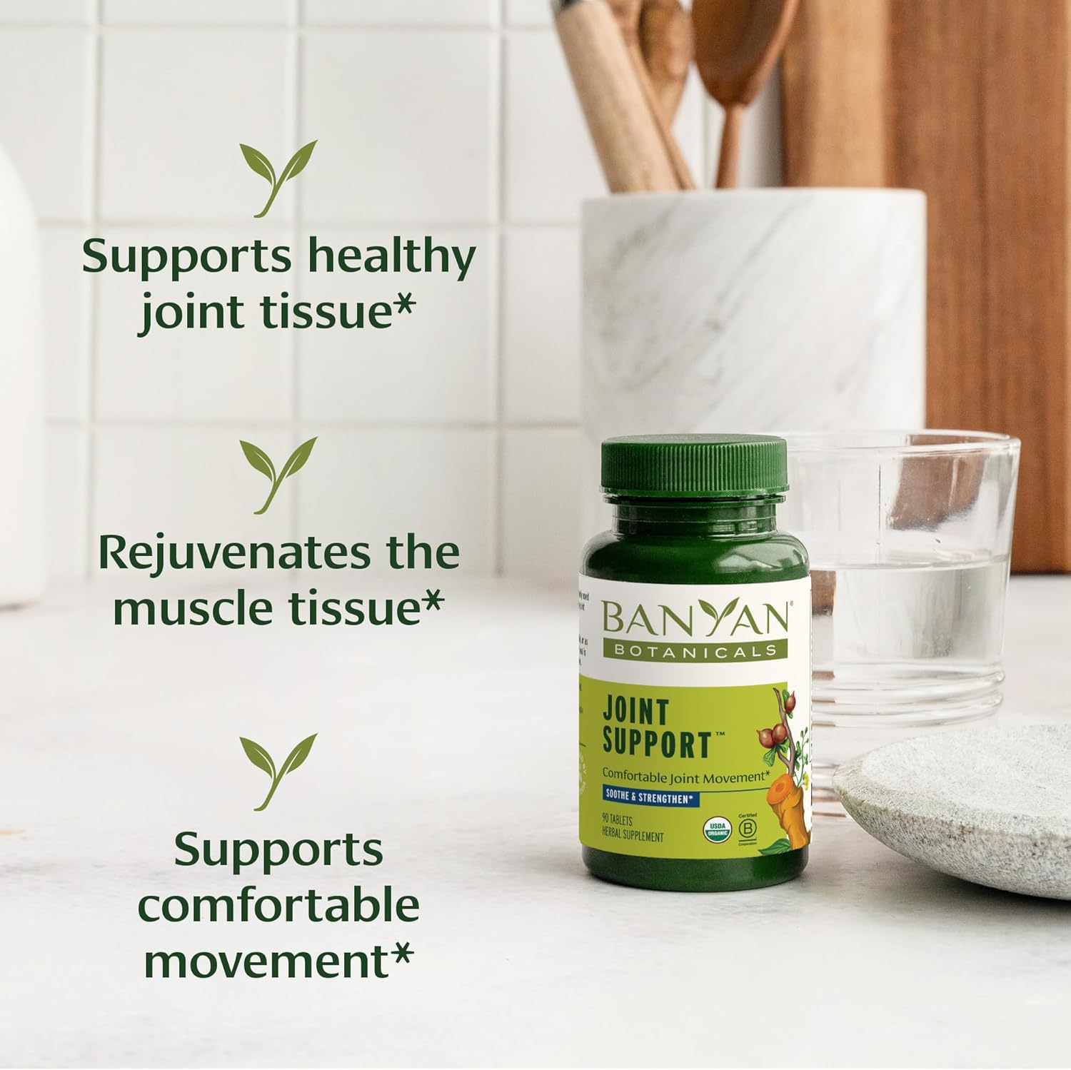 Banyan Botanicals Joint Support – Organic Joint Supplement with Turmeric, Amla & Guggulu Resin – for Healthy Joints & Comfortable Movement* – 90 Tablets – Non-GMO, Sustainably Sourced, Vegan