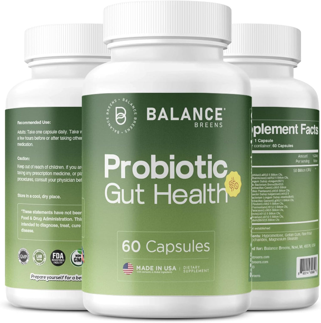 Probiotics 50 Billion CFU, 15 Strain Shelf Stable Formula with Targeted Release Technology, Digestive Health and Immune Support for Busy Professionals, 60 Vegetarian Capsules, 2 Month Supply