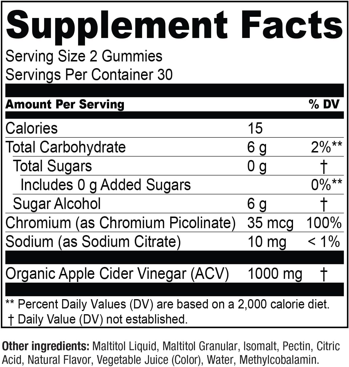 Essential Elements Zero-Sugar ACV Apple Cider Vinegar Gummies from “The Mother” - Naturally-Sourced, Vegan ACV Gummies with Chromium 60 Count