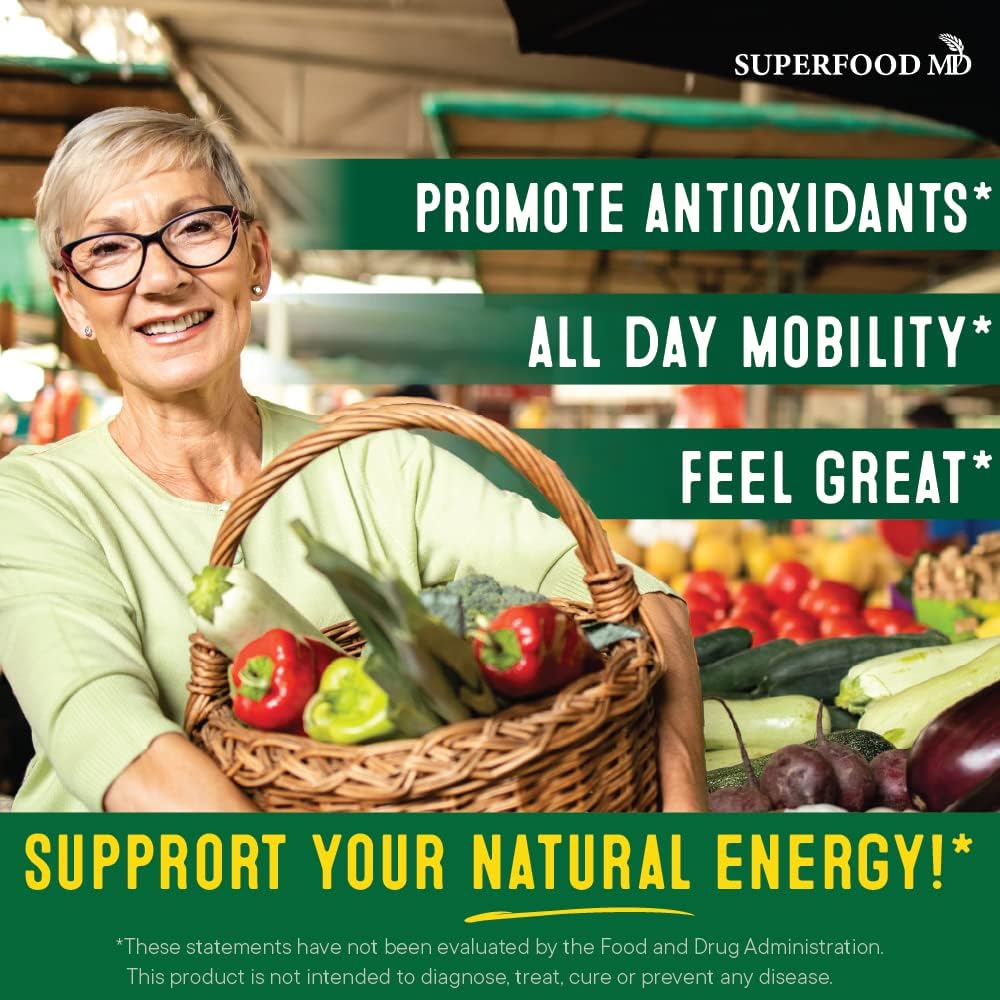 Superfood Fruit and Veggie Supplement - Fruit and Veggie Capsules 100% Whole Super Fruit and Super Vegetable Supplements & Vitamins, with Olive Leaf (720 Count (Pack of 4))
