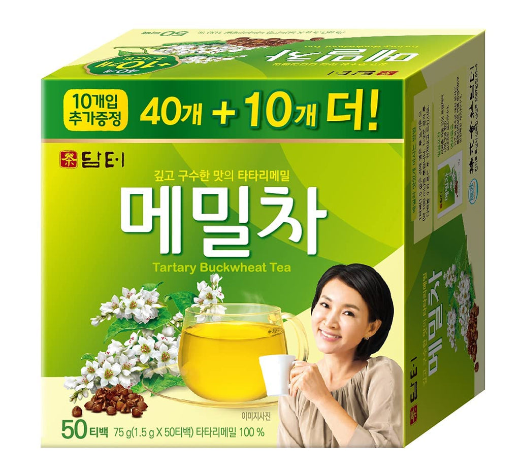 Damtuh Tartary Buckwheat Tea – Nutty & Refreshing Herbal Tea, Caffeine-Free, 50 Tea Bags (1.5g each)