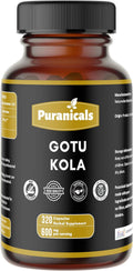 Gotu Kola Premium 320 Capsules Non GMO and Gluten Free | Herbal Supplement | 600 mg Per Serving | Made with 100% Pure Gotu Kola Powder