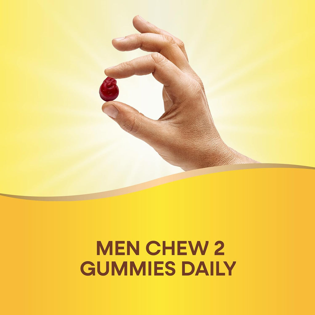 Nature's Way Alive! Men's Multivitamin Gummies, Supports Energy Metabolism*, Muscle Function*, Superfood Antioxidants(1), B-Vitamins, Vegetarian, Fruit Flavored, 150 Gummies (Packaging May Vary)