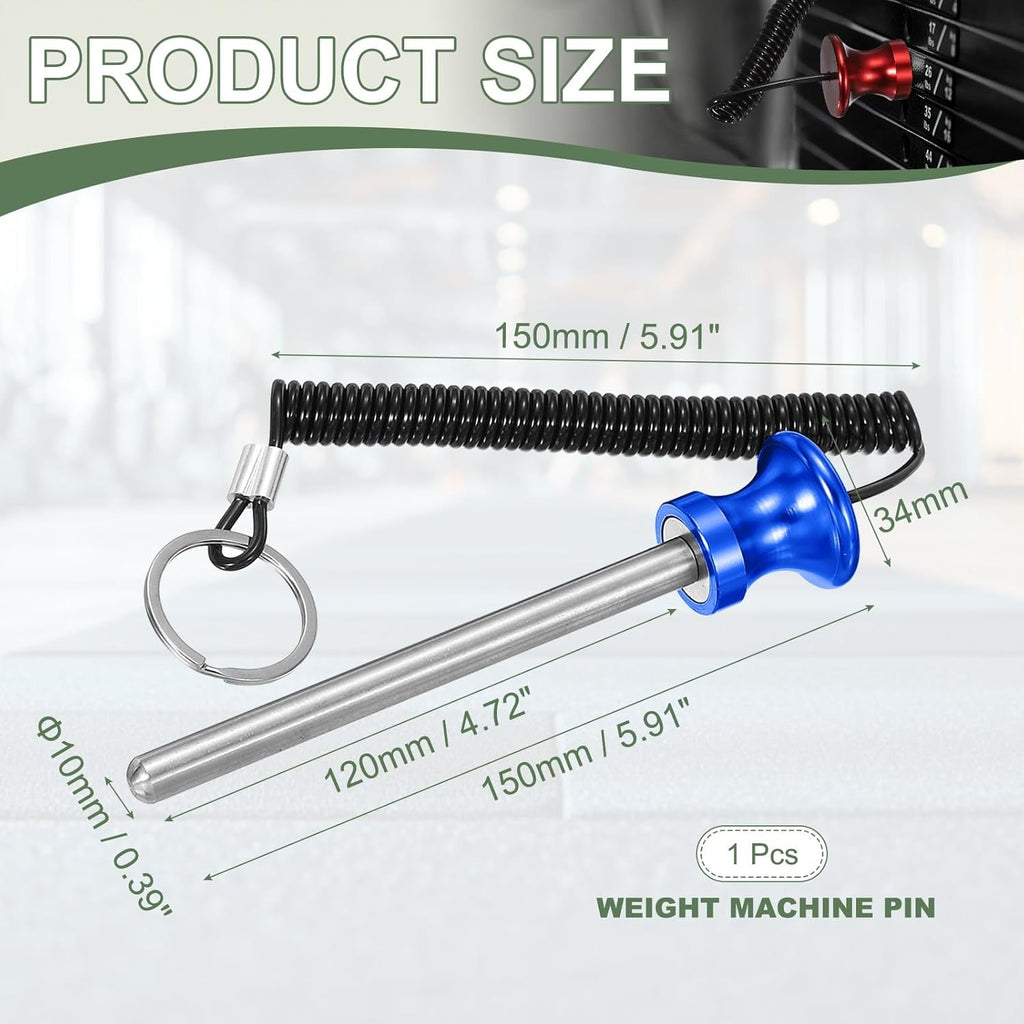 Weight Stack Pin, Weight Gym Pin Strength Training Equipment Replacement with Pull Rope for Home Gym Club