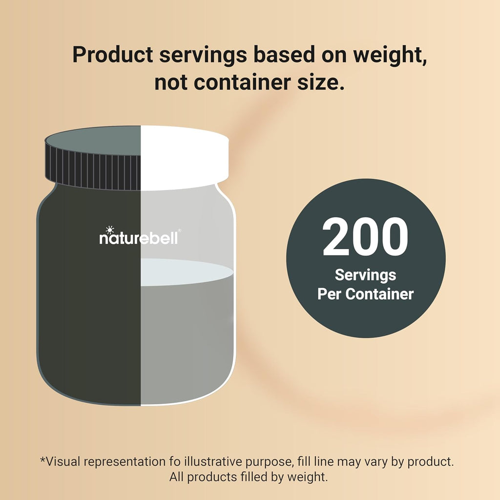 NatureBell Creatine Monohydrate Powder 1,000g, 5,000mg Per Serving | Micronized, Pure & Unflavored | Pre-Workout Muscle Support | Keto, Vegan, Filler-Free | 200 Servings (2.2 lb)