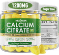 Calcium Citrate Gummies 1200mg with Vitamin D3 K2, Chewable Calcium Supplements for Women & Men, High Potency Support B0ne, Te*th, Strength & Immune Health, Mango Flavor, Non-GMO, Sugar Free, 120 Cts