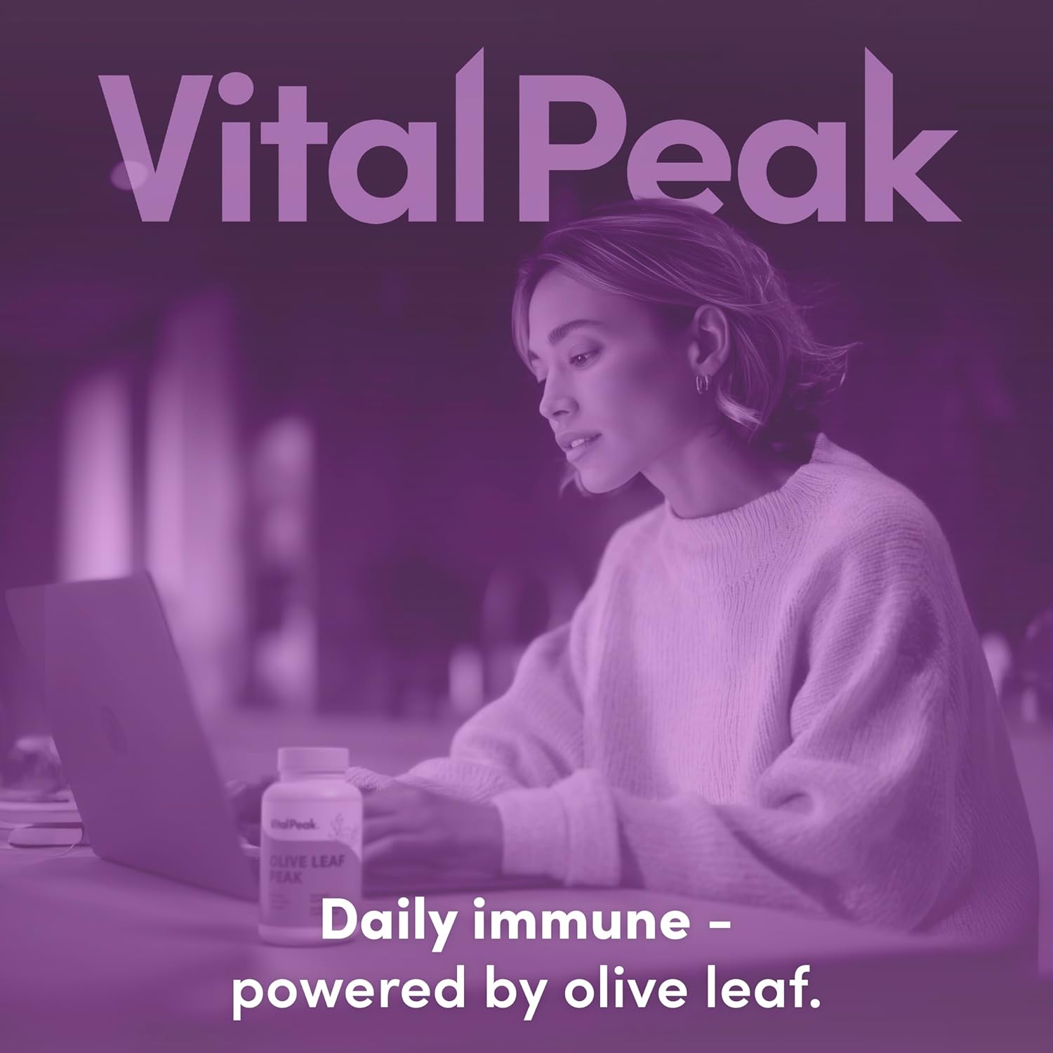 Olive Leaf Peak 500 mg - Immune System Support, Cardiovascular Health Support & Joint Comfort Support - Olive Leaf Extract Capsules - Natural Supplement - Vegan, Non-GMO, Dairy Free - 30 Capsules