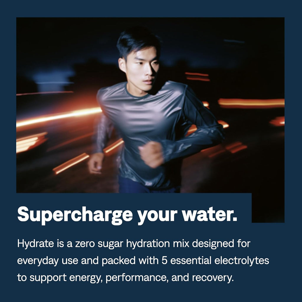 UCAN Hydrate Electrolyte Drink Mix (Lemon-Lime, 12 Stickpacks) Sugar-Free, Keto-Friendly, Vegan, Non-GMO, Gluten-Free Electrolyte Powder with Potassium & Magnesium for Runners & Athletes