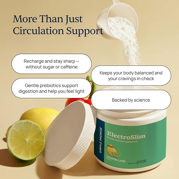 Simple Promise ElectroSlim - Sugar-Free Keto Electrolytes Powder - No Sugar Formula for Daily Energy Support and Hydration, Low Sodium Organic Electrolytes Powder, 30 Servings, Peach Flavor