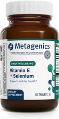 Metagenics E-400 Selenium - Antioxidant & VIT E Support* - Non-GMO, Gluten-Free, Vegetarian - Contains 50 mcg Selenium, 268 mg Vitamin E & 97 mg Calcium - 60 Tablets