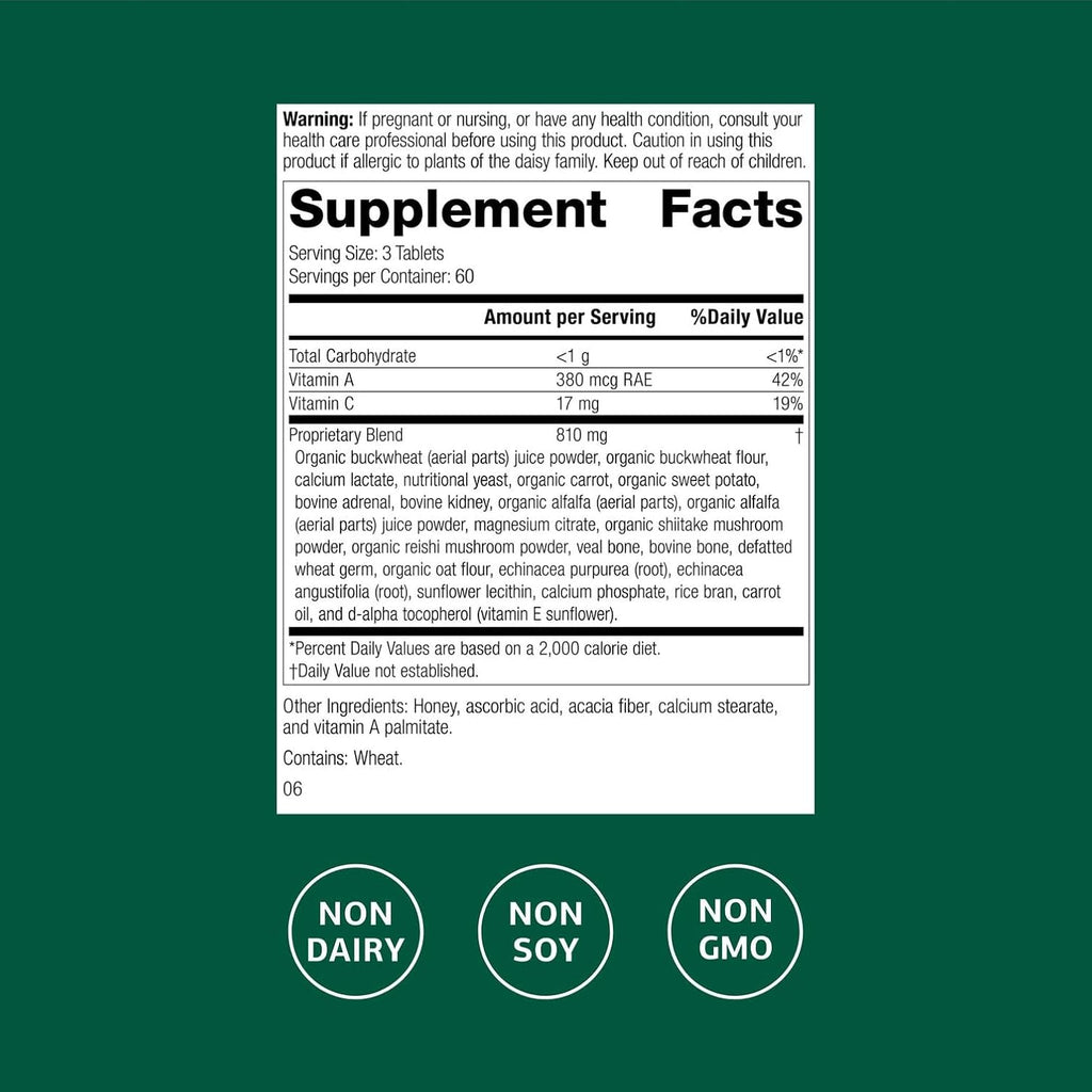 Standard Process Inc. Cataplex A-C-P Heart Health,Gum Health,Immune Support,Vascular Supplement with Vitamin C,Magnesium Citrate,Nutritional Yeast,Vitamin A,Reishi Mushroom Powder - 180 Tablets