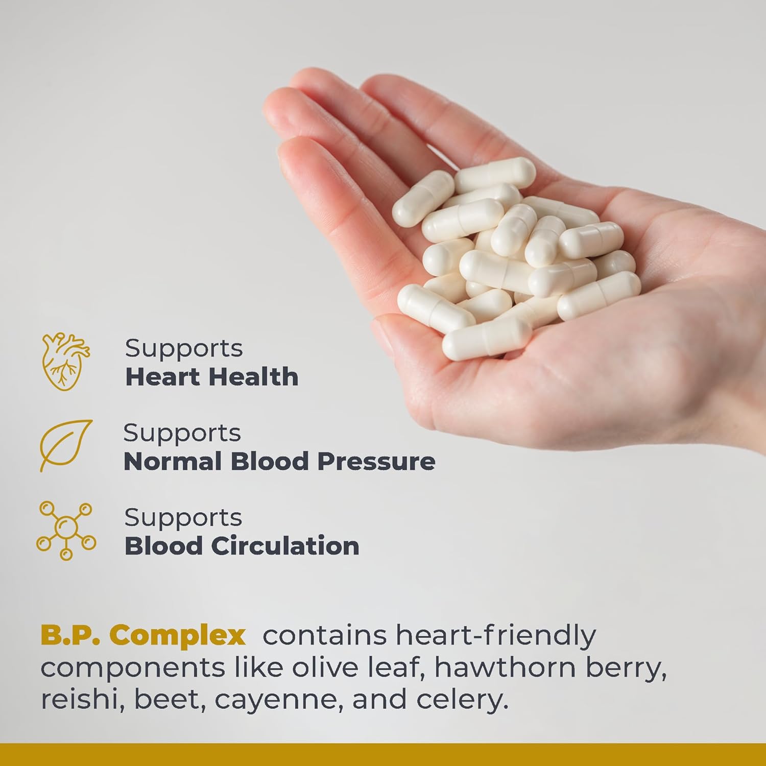 Premier Research Labs Premier BP Complex - Heart Health Supplements, BP Formula, Garlic Allicin Supplement, Natural Herbal BP Support Pills with Reishi & Cayenne Pepper - 60 Vegetarian Capsules