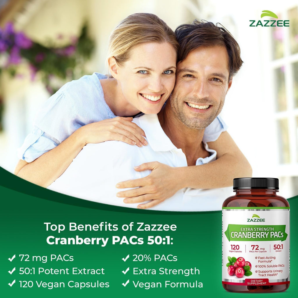 Zazzee Ultimate Urinary Tract Support Bundle | Super Concentrated Proanthocyanidin Cranberry Extract Capsules Plus D-Mannose 1000mg Capsules for UT & Bladder Cleansing