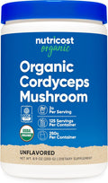 Nutricost Organic Cordyceps Mushroom Powder 250 Grams - USDA Certified Organic, Non-GMO, Gluten Free