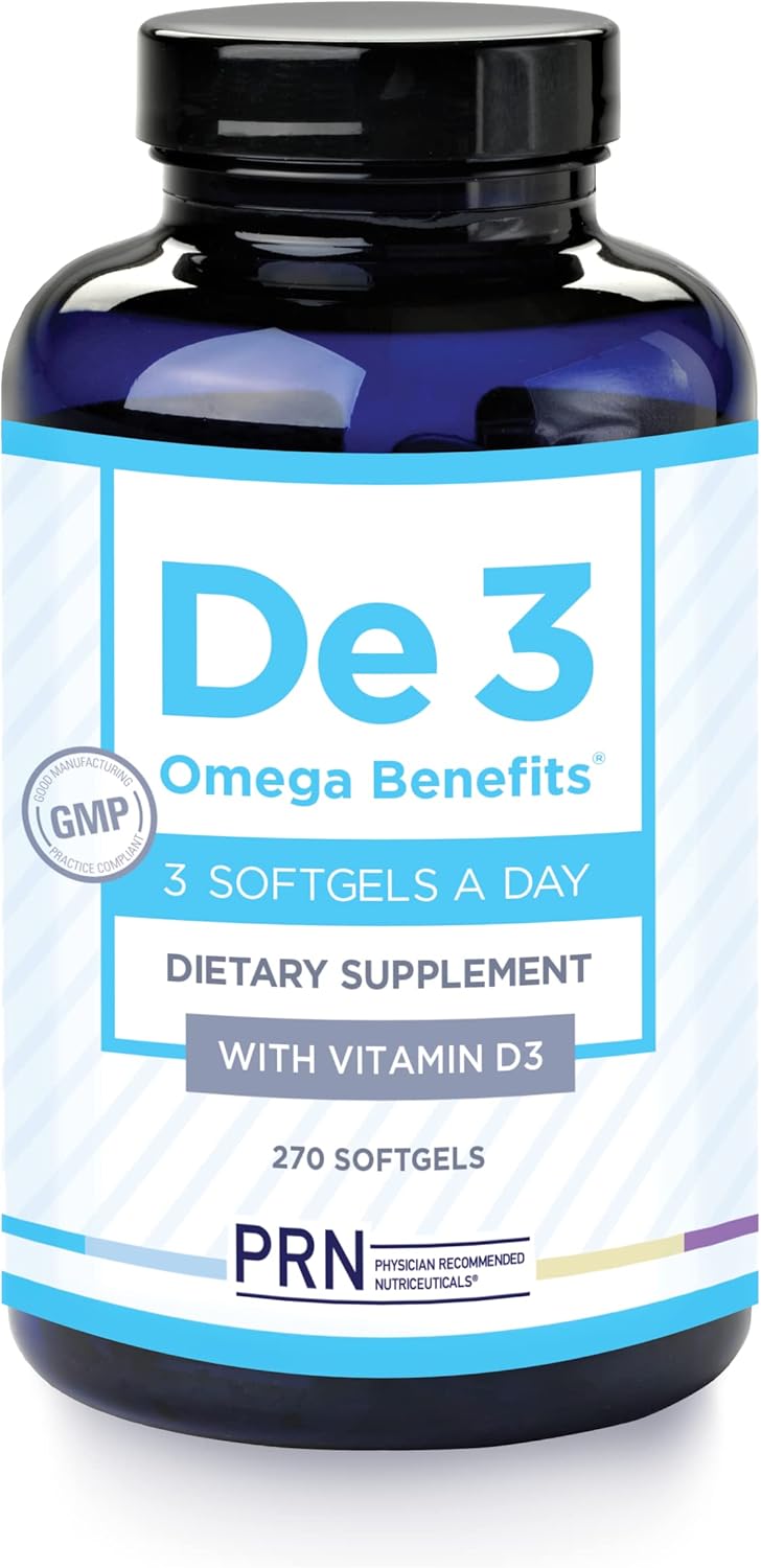 PRN De3 Dry Eye Ultra Pure rTG Omega 3 – Support for Dry Eyes - 2240mg EPA & DHA – New & Improved-Burpless-1 Serving, 3-Month Supply