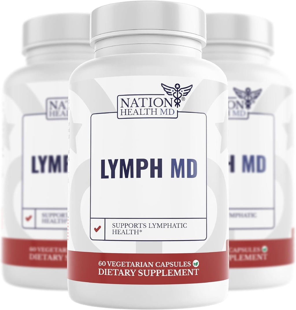 Lymph MD - Lymphatic Drainage Supplement - Lymph System Support for Women & Men - with Bromelain, Echinacea, Burdock Root, Dandelion, Rutin, Kelp & More - Vegan, Gluten Free, Dairy Free - 180 Capsules