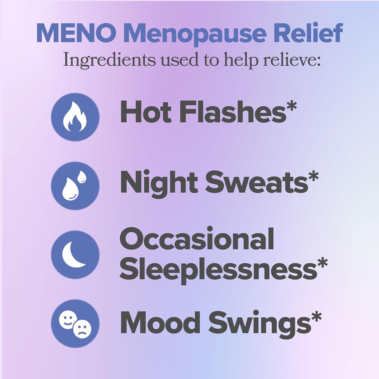 O Positiv MENO Vitamins for Menopause - Hormone-Free Menopause Supplement for Women - Black Cohosh & Ashwagandha KSM-66 - Helps Relieve Hot Flashes, Night Sweats, Mood Swings - 30 Servings (Pack of 1)